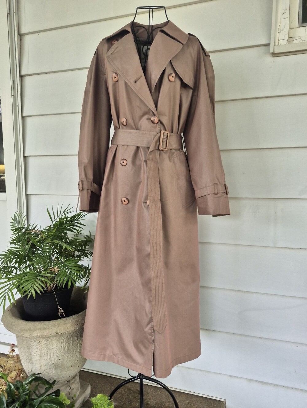 Vintage London Fog Classic Women's Double-Breasted Trench Coat